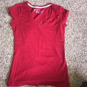 Red v-neck